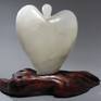 Angelic Heart, Translucent Italian Alabaster &amp; Hawaiian Milo Wood