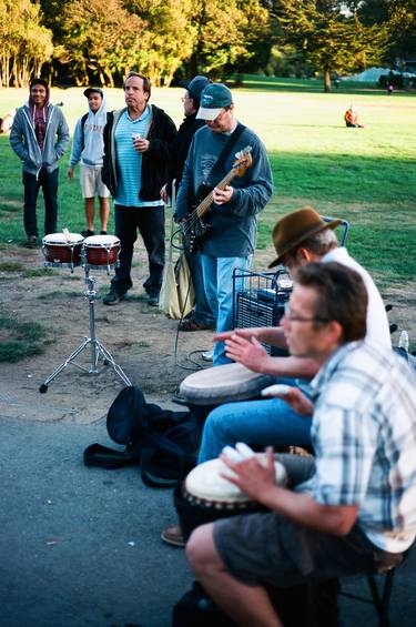 Drum Circle, Golden Gate Park - Limited Edition Autographed Giclée print thumb