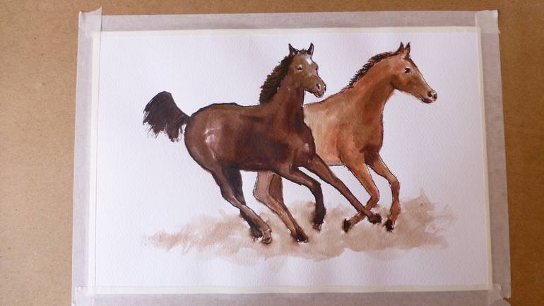 Original Figurative Horse Drawing by Ivana Vidić