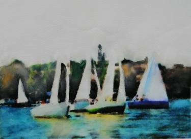 Original Boat Painting by Ivana Vidić