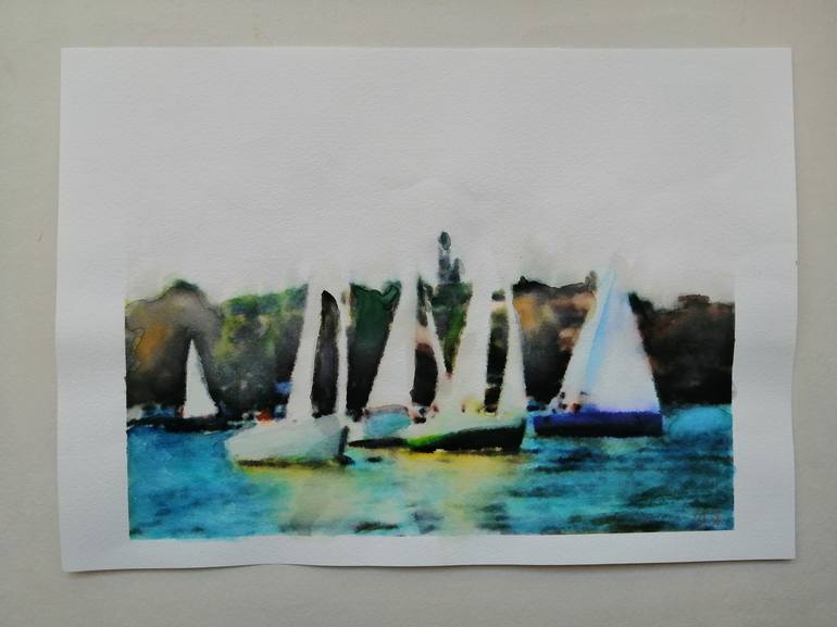 Original Boat Painting by Ivana Vidić