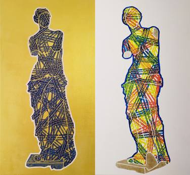 Golden and Polychrome Aphrodites (diptych) thumb