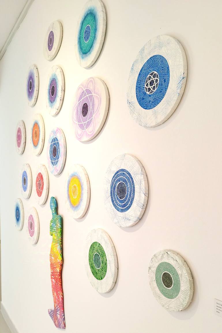 Original Abstract Geometric Painting by Para Skevi