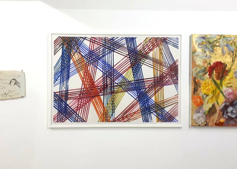 Original Abstract Geometric Painting by Para Skevi