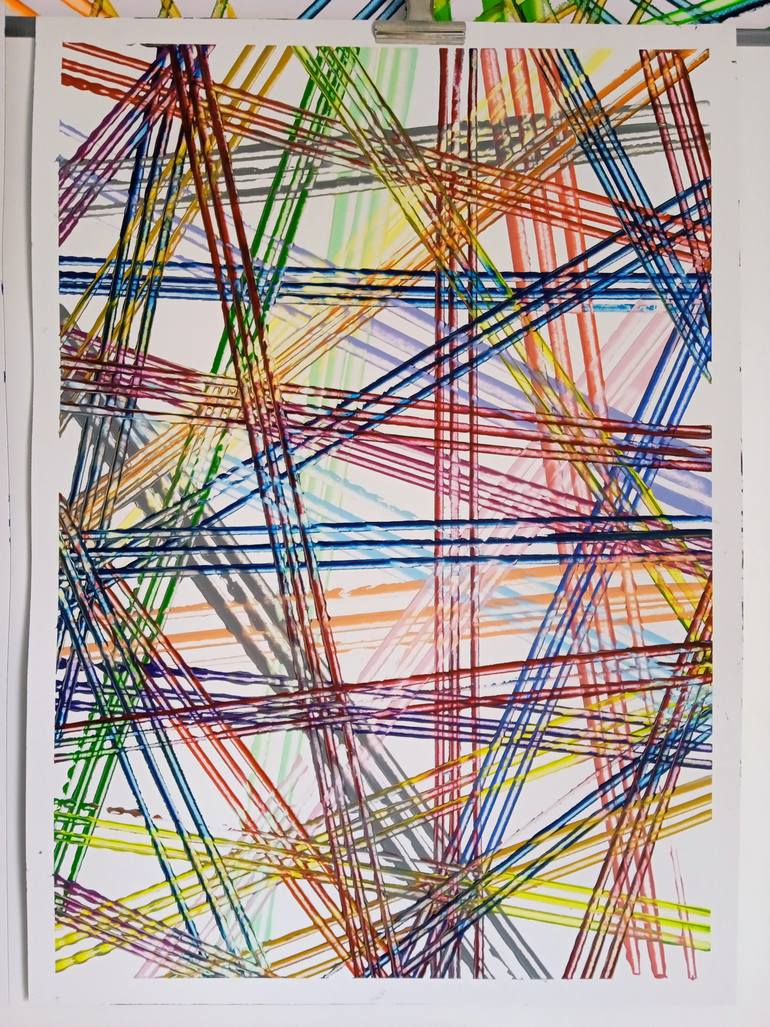 Original Expressionism Abstract Painting by Para Skevi