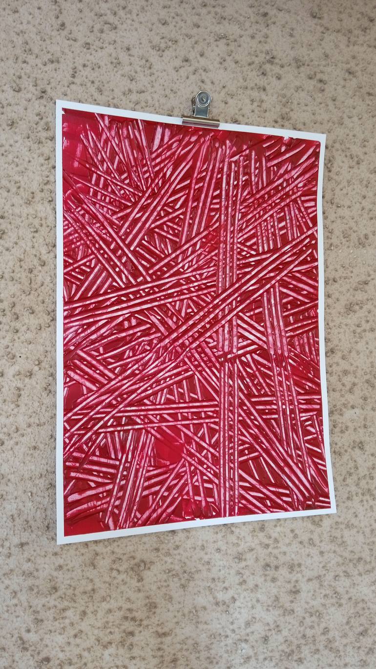 Original Abstract Expressionism Abstract Painting by Para Skevi