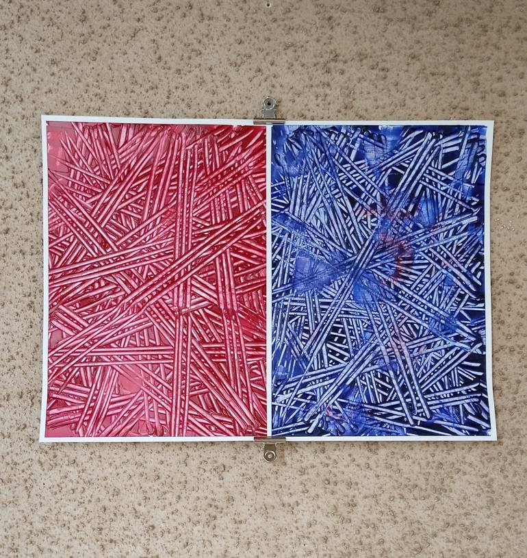 Original Abstract Expressionism Abstract Painting by Para Skevi