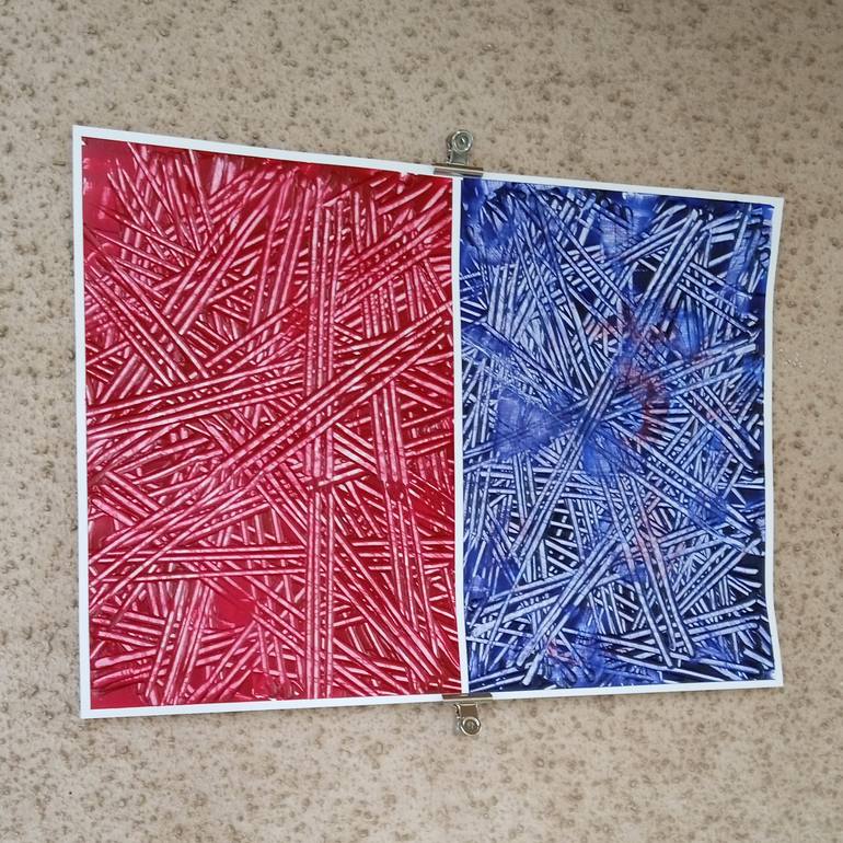 Original Abstract Expressionism Abstract Painting by Para Skevi