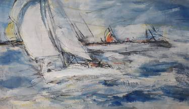 Print of Yacht Paintings by Marcus Penido