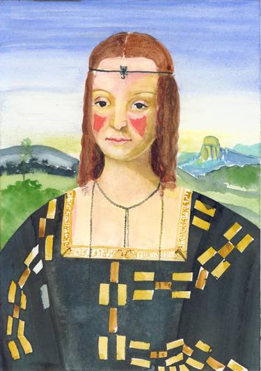 after "Portrait of Elisabetta Gonzaga" from Raffaelo Sanzio thumb