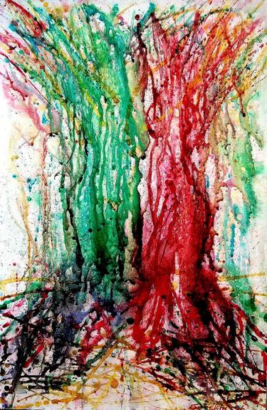 Print of Abstract Expressionism Erotic Paintings by Aleksandr Breskin