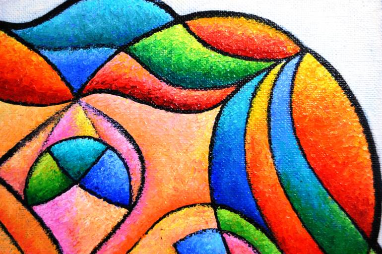 Original Art Deco People Painting by Aleksandr Breskin