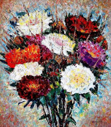 Original Expressionism Floral Paintings by Aleksandr Breskin