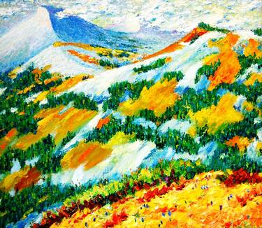 Original Expressionism Landscape Paintings by Aleksandr Breskin