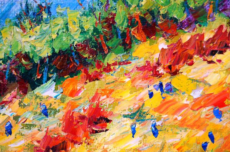 Original Expressionism Landscape Painting by Aleksandr Breskin