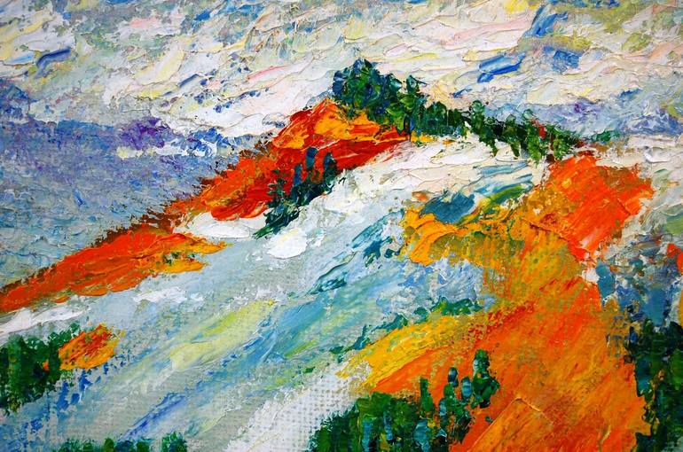 Original Expressionism Landscape Painting by Aleksandr Breskin