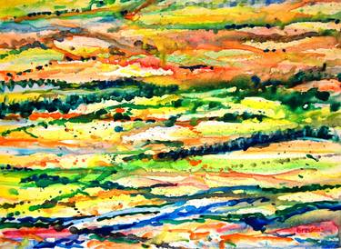 Original Expressionism Landscape Paintings by Aleksandr Breskin