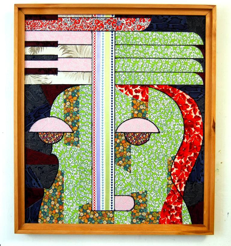 Original Art Deco People Collage by Aleksandr Breskin