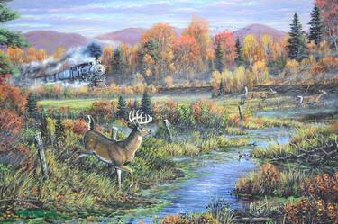 Print of Realism Train Paintings by Michael Jon Wawrzyniec