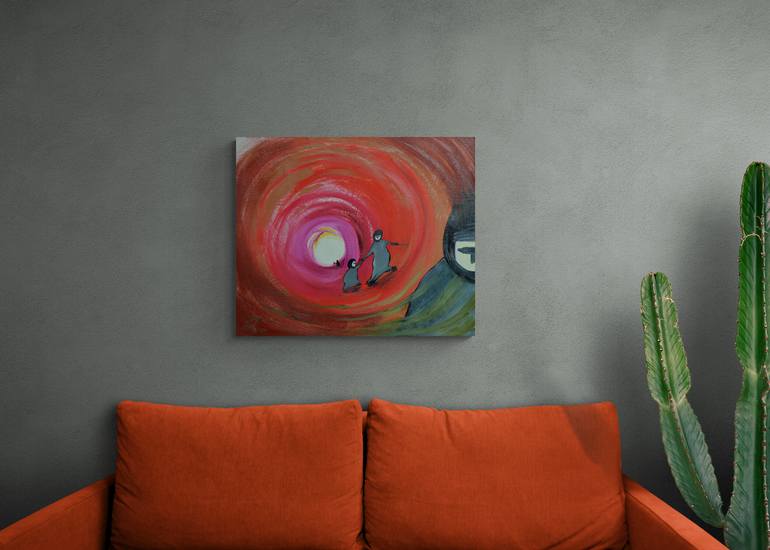 Original Expressionism People Painting by Rhian Field