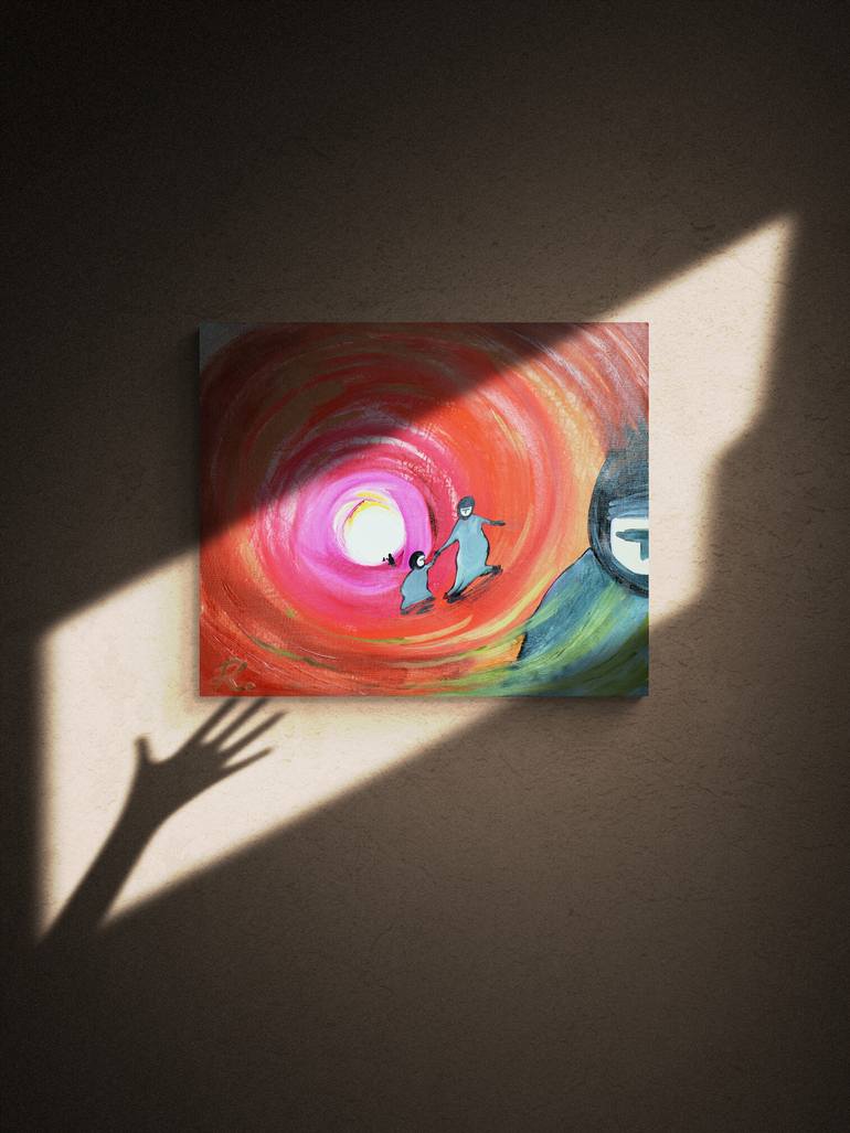 Original Expressionism People Painting by Rhian Field