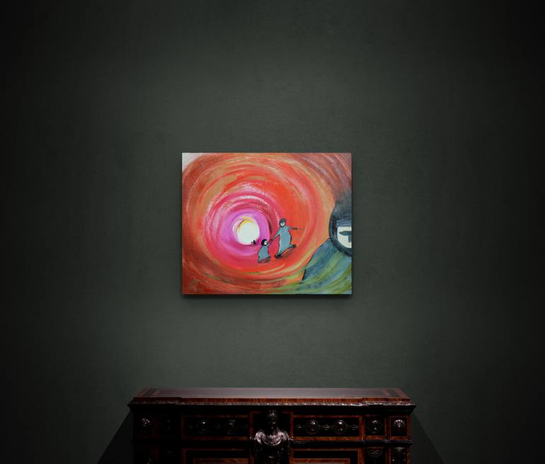 Original Expressionism People Painting by Rhian Field