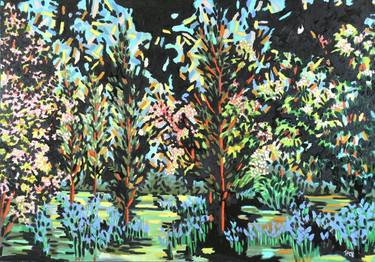 Original Abstract Garden Paintings by Jill Price