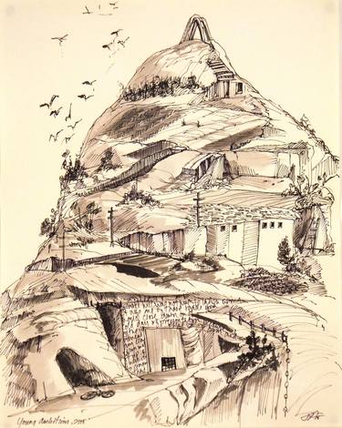 Original Expressionism Landscape Drawings by Jill Price