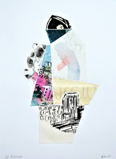 Original Cubism Abstract Collage by Jill Price