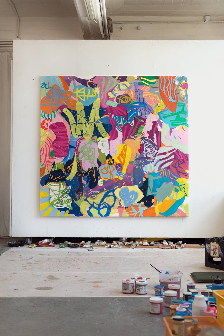 Original Conceptual Abstract Painting by Andreas Wolf