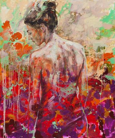 Original Expressionism Women Paintings by Emelie Jegerings