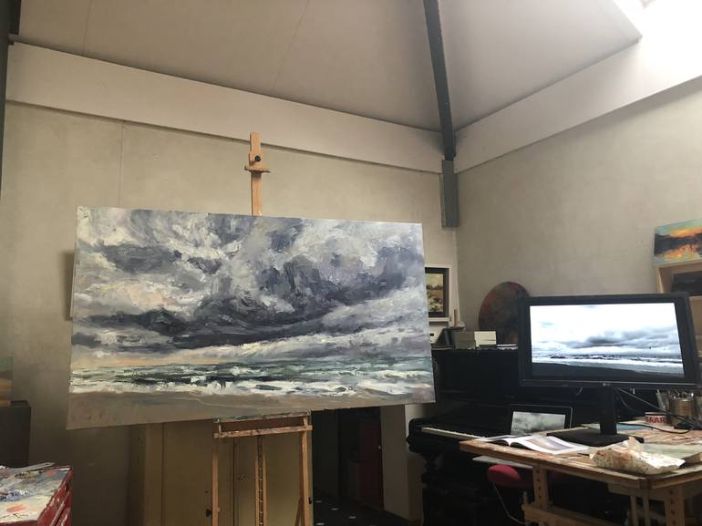 Original Impressionism Seascape Painting by Emelie Jegerings