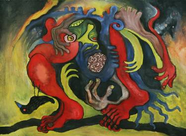 Original Abstract Animal Painting by Gonzalo MáRquez