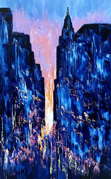 Original Abstract Expressionism Cities Paintings by Brian Higgins
