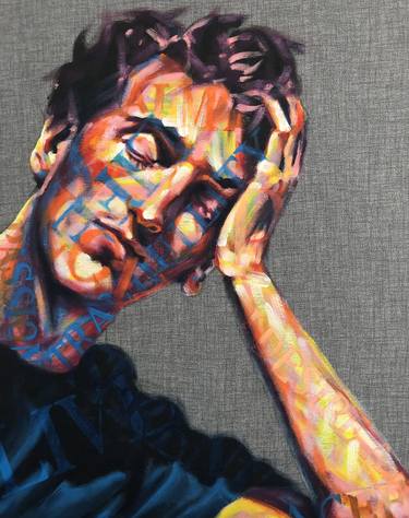 Original Abstract Portrait Paintings by Mark James O'Connell