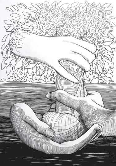 Print of Conceptual Nature Drawings by Arjan Winkelaar