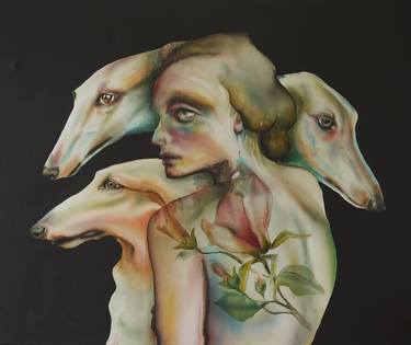 Original Figurative Animal Paintings by Sabina Sinko