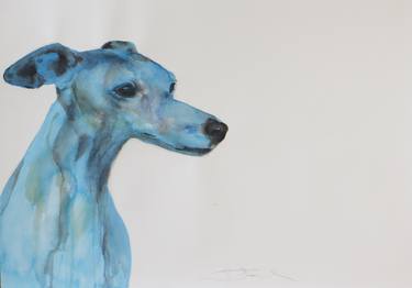 Original Figurative Dogs Paintings by Sabina Sinko