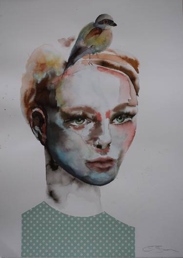 Original Expressionism Portrait Paintings by Sabina Sinko