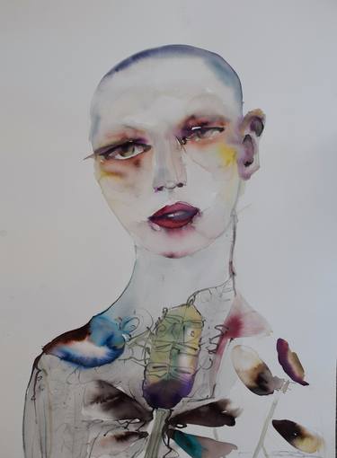 Original Figurative Portrait Drawings by Sabina Sinko