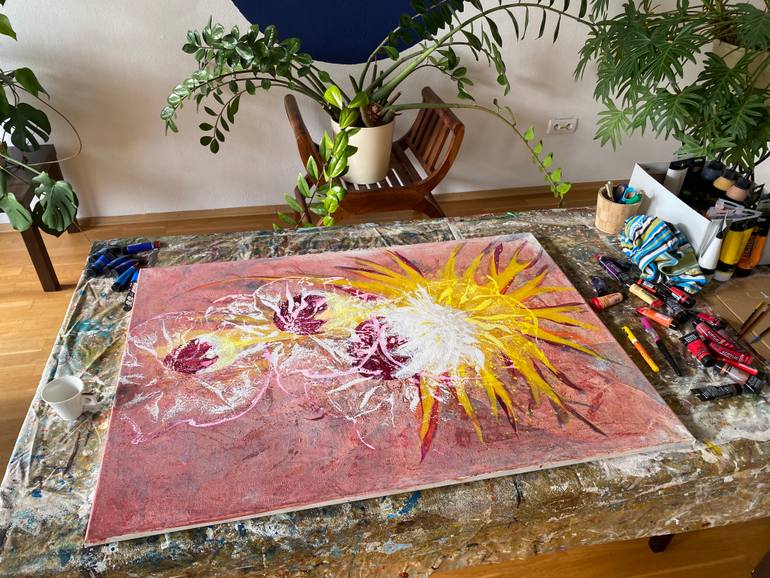 Original Abstract Expressionism Abstract Painting by Denisa Kolarova