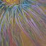 oil background of energy whirlwinds express energies of universe, of life and its cycles. the flower full of colours evokes peace, joy and inspiration.