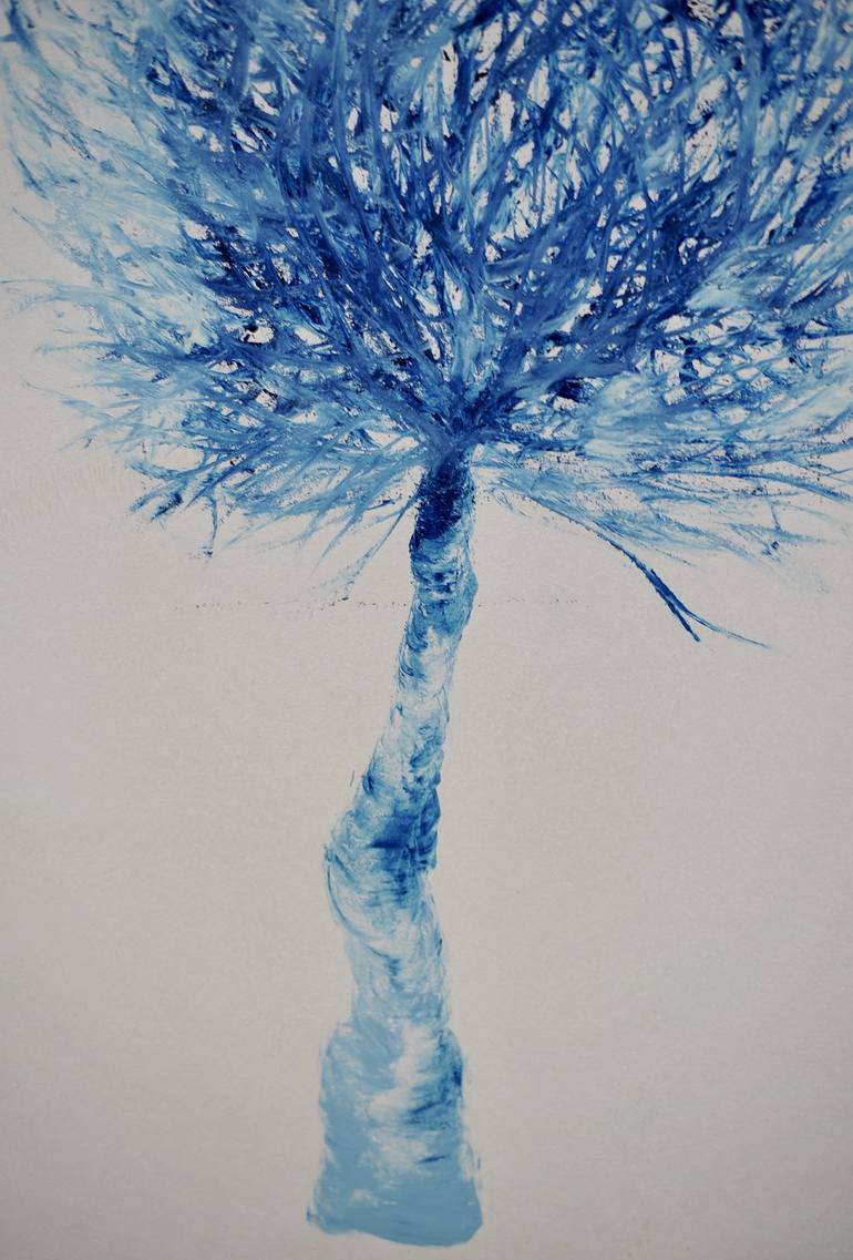 Original Abstract Expressionism Tree Painting by Denisa Kolarova
