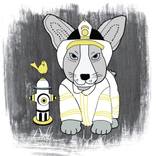 Corgi Firefighter by Cristina Zorrilla Speer