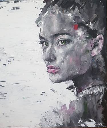 Original Fine Art Portrait Paintings by ezgi kınalı