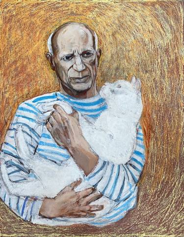 Picasso with a White Cat thumb