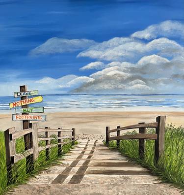 Original Beach Painting by Margaret Anne Jukes