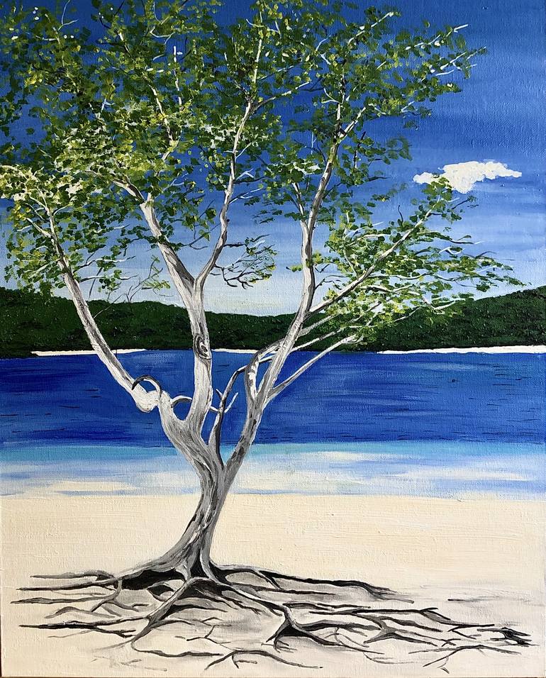 Original Landscape Painting by Margaret Anne Jukes | Impressionism Art on Canvas | BEAUTIFUL DAY AT THE LAKE