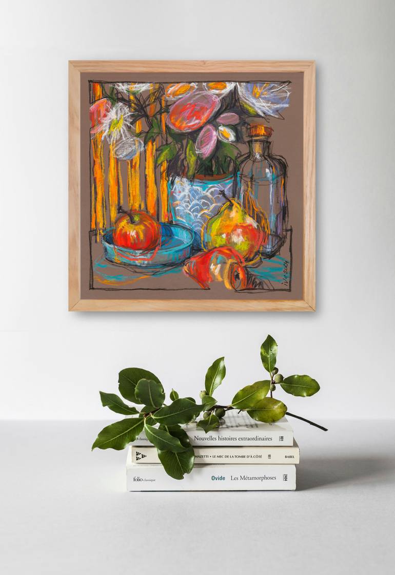 Original Expressionism Still Life Drawing by Tatiana Ivchenkova
