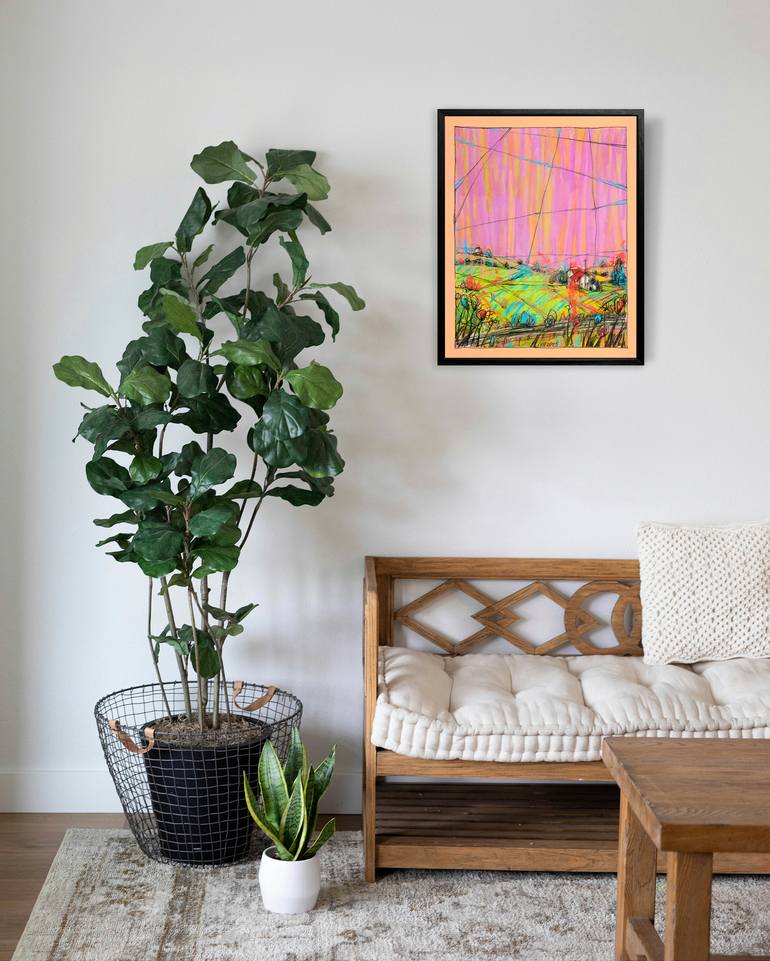 Original Contemporary Landscape Drawing by Tatiana Ivchenkova